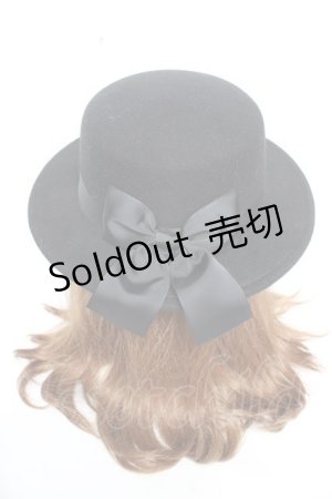 画像: m petit by misako / サンリオキャラクターズコラボ クロミ カンカン帽  黒 Y-26-01-22-031-LO-AC-SZ-ZTK037