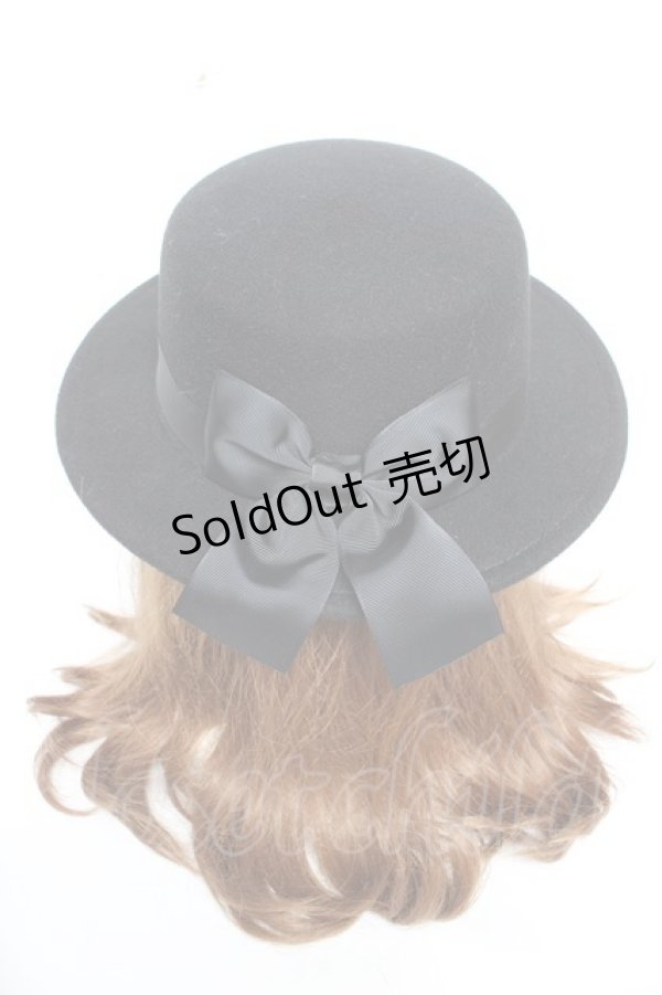 画像1: m petit by misako / サンリオキャラクターズコラボ クロミ カンカン帽  黒 Y-26-01-22-031-LO-AC-SZ-ZTK037 (1)