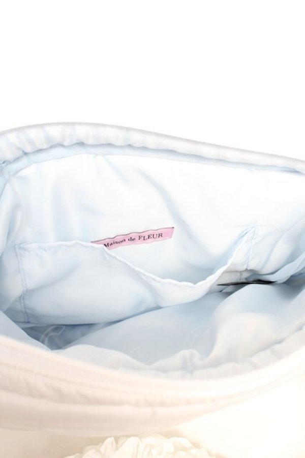 画像3: Maison de FLEUR / BAYMAX/ドロストショルダーバッグ  白 Y-26-01-22-035-LO-BG-SZ-ZY (3)