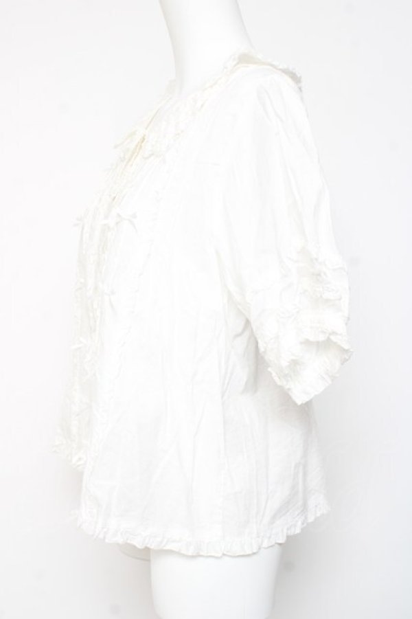 画像2: PINK HOUSE / ローンフリルブラウス F 白 Y-26-01-24-039-LO-BL-SZ-ZY (2)