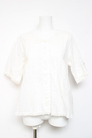 画像: PINK HOUSE / ローンフリルセーラーブラウス F 白 Y-26-01-24-040-LO-BL-SZ-ZY