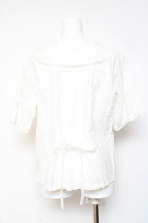 画像3: PINK HOUSE / ローンフリルセーラーブラウス F 白 Y-26-01-24-040-LO-BL-SZ-ZY (3)