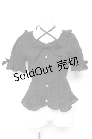 画像: BABY, THE STARS SHINE BRIGHT / マシェリブラウス  黒 Y-26-01-24-042-BA-BL-SZ-ZY