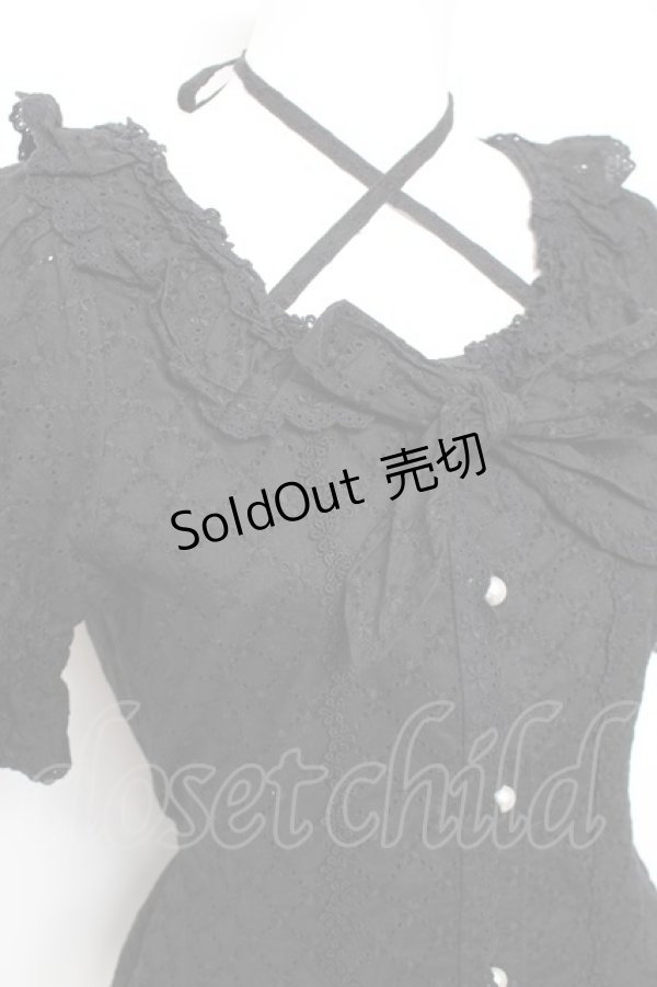 画像4: BABY, THE STARS SHINE BRIGHT / マシェリブラウス  黒 Y-26-01-24-042-BA-BL-SZ-ZY (4)