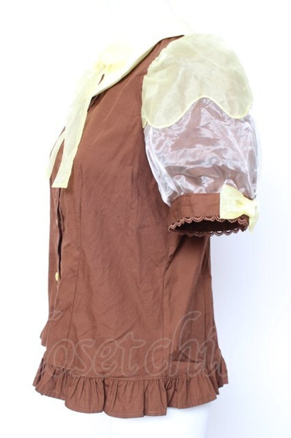 画像2: Angelic Pretty / Honey Bear's Cafeブラウス  ブラウン Y-26-01-24-044-AP-BL-SZ-ZY (2)