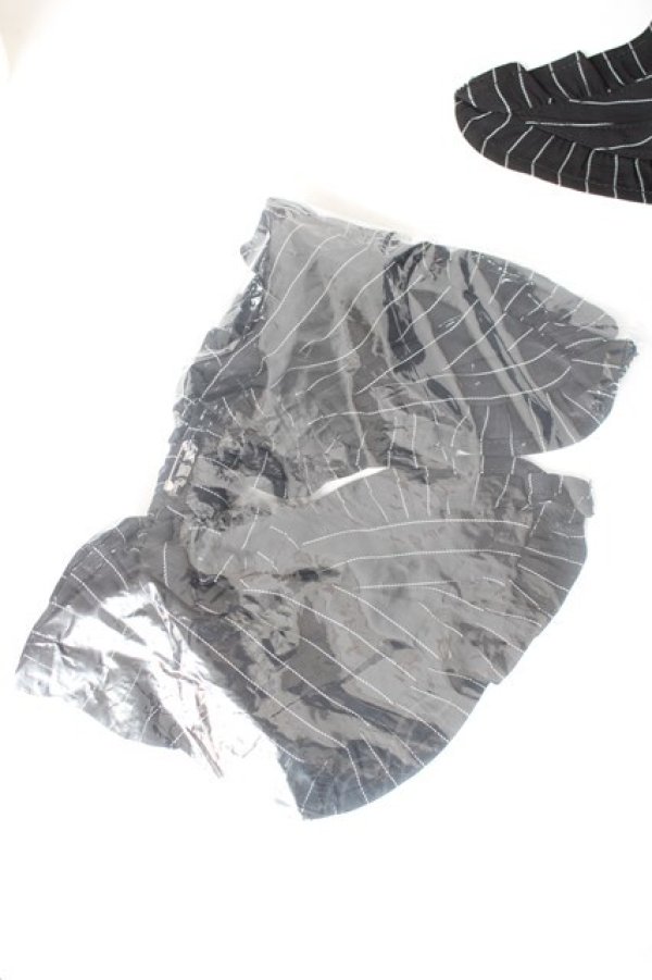 画像5: Chalmiere / ストライプリボンブラウス M 黒 Y-26-01-24-047-LO-BL-SZ-ZY (5)