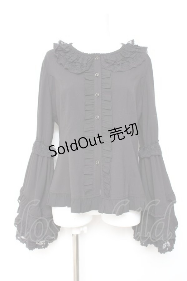 画像1: 中国ロリータ / 姫袖ブラウス XL 黒 Y-26-01-24-049-LO-TO-SZ-ZY (1)