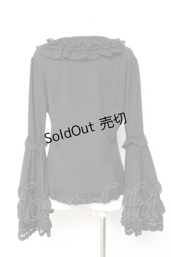 画像2: 中国ロリータ / 姫袖ブラウス XL 黒 Y-26-01-24-049-LO-TO-SZ-ZY (2)