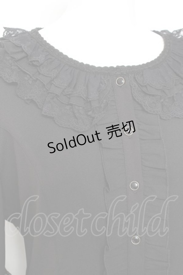 画像4: 中国ロリータ / 姫袖ブラウス XL 黒 Y-26-01-24-049-LO-TO-SZ-ZY (4)