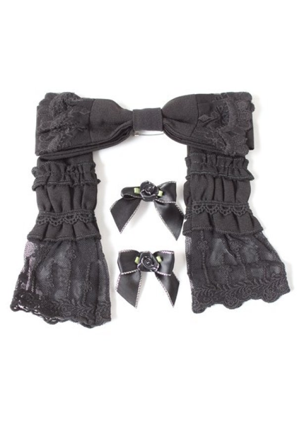 画像5: 中国ロリータ / 姫袖ブラウス XL 黒 Y-26-01-24-049-LO-TO-SZ-ZY (5)