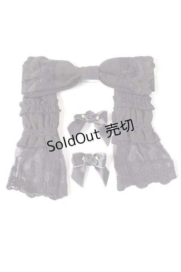 画像5: 中国ロリータ / 姫袖ブラウス XL 黒 Y-26-01-24-049-LO-TO-SZ-ZY (5)