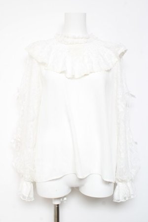 画像: axes femme kawaii / ヴィンテージシフォンブラウス  白 Y-26-01-24-051-AX-BL-SZ-ZY