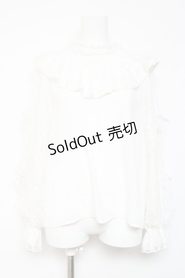 画像1: axes femme kawaii / ヴィンテージシフォンブラウス  白 Y-26-01-24-051-AX-BL-SZ-ZS (1)