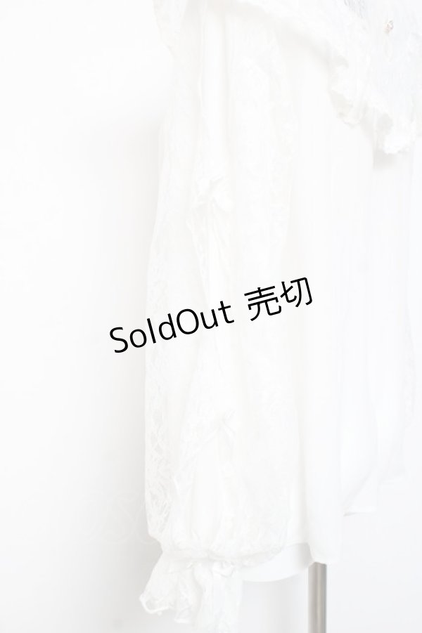 画像2: axes femme kawaii / ヴィンテージシフォンブラウス  白 Y-26-01-24-051-AX-BL-SZ-ZS (2)