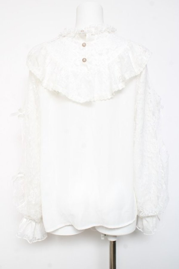 画像3: axes femme kawaii / ヴィンテージシフォンブラウス  白 Y-26-01-24-051-AX-BL-SZ-ZY (3)