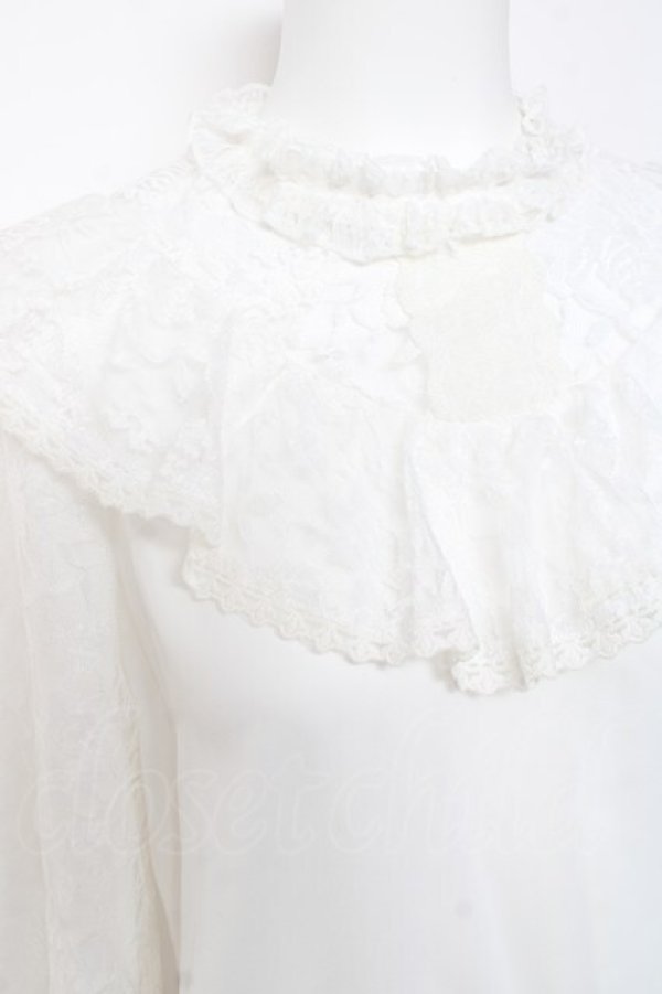 画像5: axes femme kawaii / ヴィンテージシフォンブラウス  白 Y-26-01-24-051-AX-BL-SZ-ZY (5)