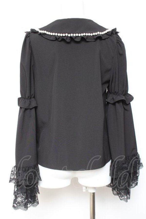 画像2: Ank Rouge / おリボン姫袖ブラウス M 黒 Y-26-01-24-052-CA-BL-SZ-ZY (2)