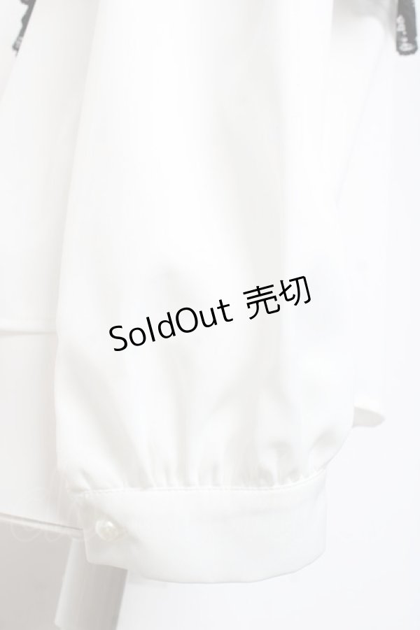 画像3: Ank Rouge / ぽんぽんリボンケープブラウス M 白 Y-26-01-24-053-CA-BL-SZ-ZY (3)