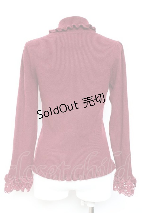 画像2: m petit by misako / NINA‘S ハイネックニット  ワイン Y-26-01-24-056-LO-TO-SZ-ZY (2)