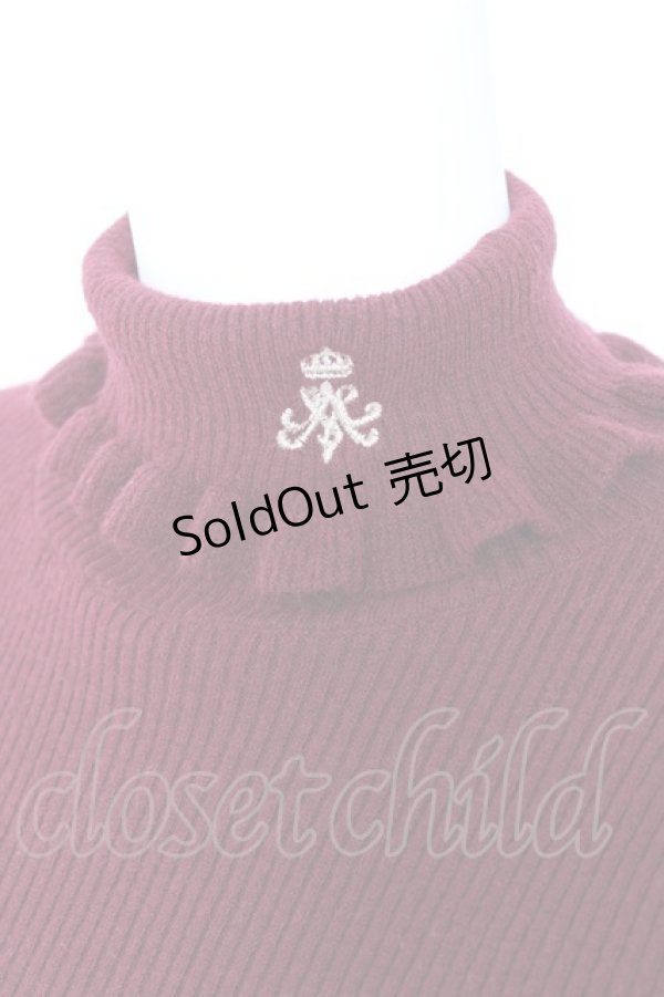 画像3: m petit by misako / NINA‘S ハイネックニット  ワイン Y-26-01-24-056-LO-TO-SZ-ZY (3)