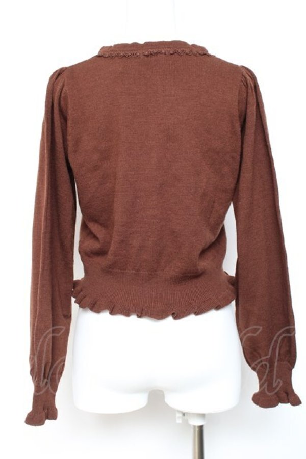 画像2: axes femme kawaii / 2つリボンカーディガン  ブラウン Y-26-01-24-057-AX-TO-SZ-ZY (2)