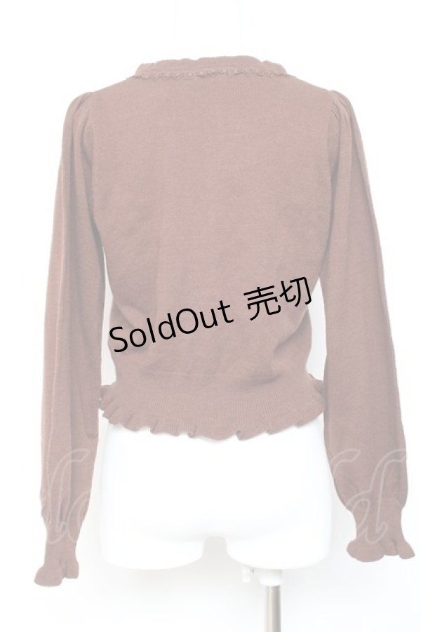 画像2: axes femme kawaii / 2つリボンカーディガン  ブラウン Y-26-01-24-057-AX-TO-SZ-ZY (2)