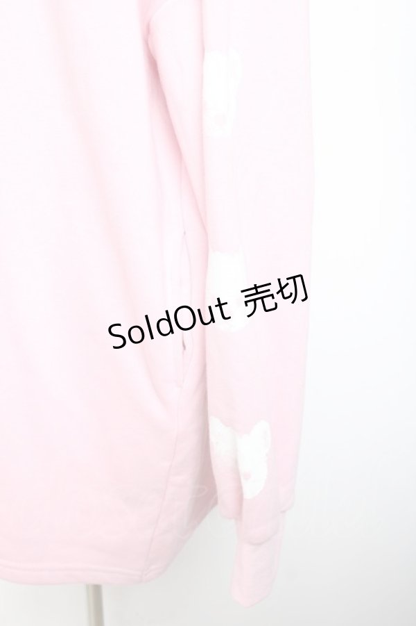 画像2: LISTEN FLAVOR / おくすりベアプルオーバー  ピンク Y-26-01-24-064-PU-TO-SZ-ZY (2)