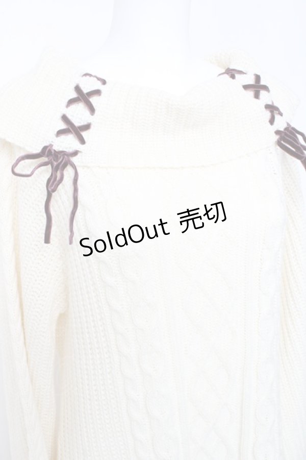 画像3: axes femme / ニットロングワンピース F 生成り Y-26-01-24-066-AX-OP-SZ-ZY (3)