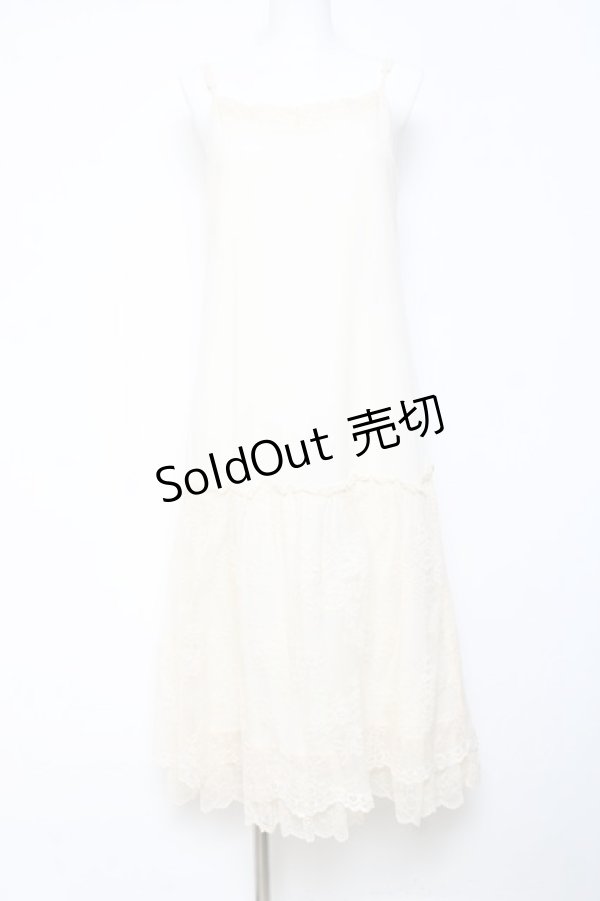 画像1: axes femme / レース使いペチワンピース  生成り Y-26-01-24-068-AX-OP-SZ-ZY (1)