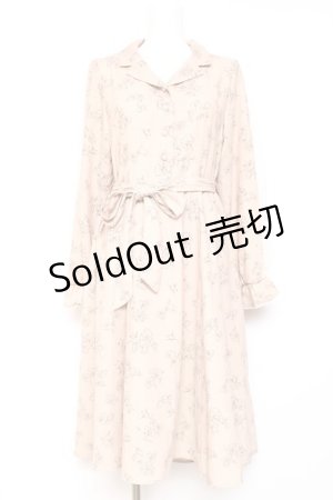 画像: axes femme / チュール袖シャツワンピース  ベージュ Y-26-01-24-072-AX-OP-SZ-ZY