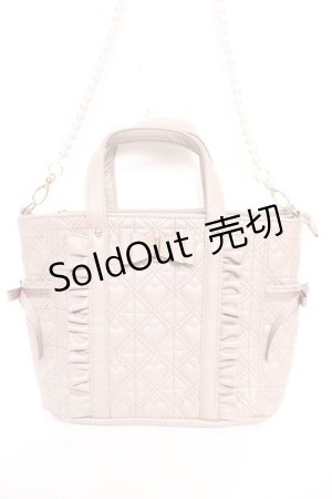 画像: FLC / MINA*キルトリボン2WAYバッグ  淡薄(グレー) Y-26-01-24-016-LO-BG-SZ-ZY