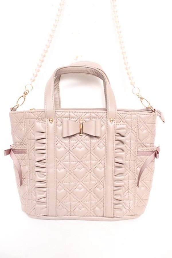 画像1: FLC / MINA*キルトリボン2WAYバッグ  淡薄(グレー) Y-26-01-24-016-LO-BG-SZ-ZY (1)