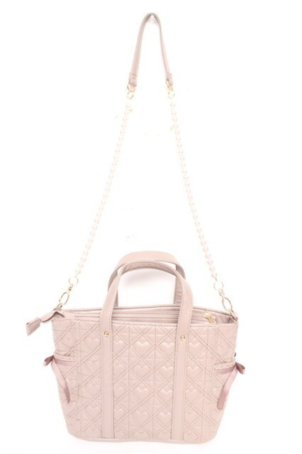 画像2: FLC / MINA*キルトリボン2WAYバッグ  淡薄(グレー) Y-26-01-24-016-LO-BG-SZ-ZY (2)