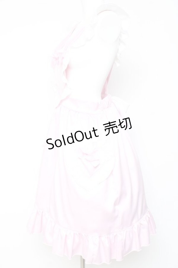 画像2: Nile Perch / ハートエプロンジャンパースカート  ピンク Y-26-01-24-077-LO-OP-SZ-ZY (2)