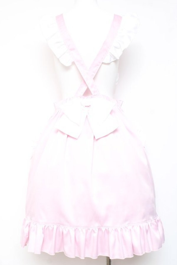 画像3: Nile Perch / ハートエプロンジャンパースカート  ピンク Y-26-01-24-077-LO-OP-SZ-ZY (3)