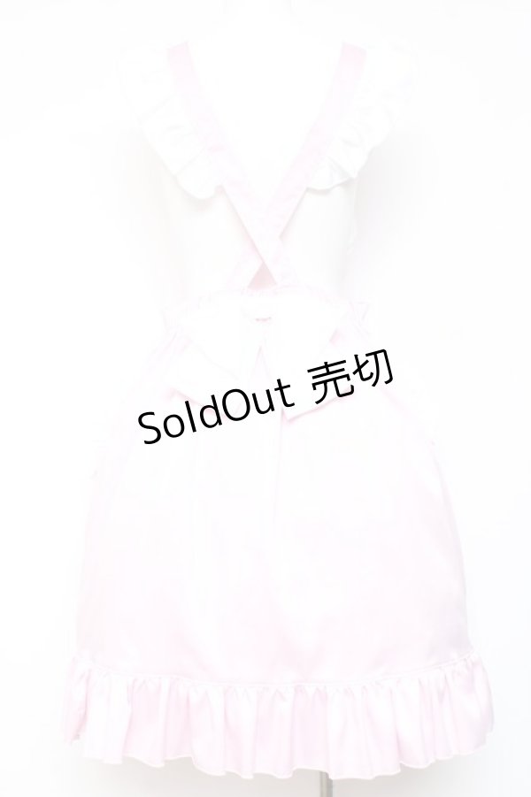 画像3: Nile Perch / ハートエプロンジャンパースカート  ピンク Y-26-01-24-077-LO-OP-SZ-ZY (3)