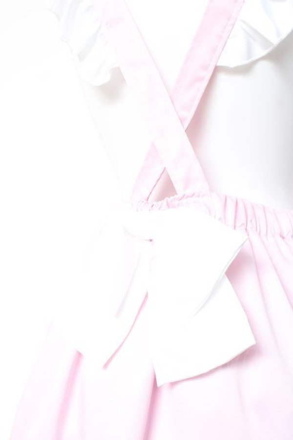 画像4: Nile Perch / ハートエプロンジャンパースカート  ピンク Y-26-01-24-077-LO-OP-SZ-ZY (4)