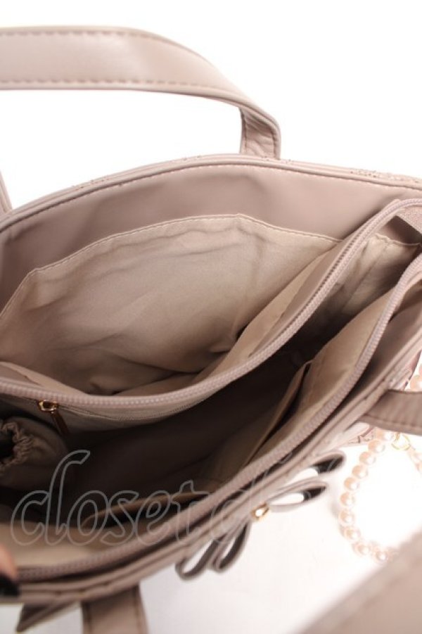 画像3: FLC / MINA*キルトリボン2WAYバッグ  淡薄(グレー) Y-26-01-24-016-LO-BG-SZ-ZY (3)