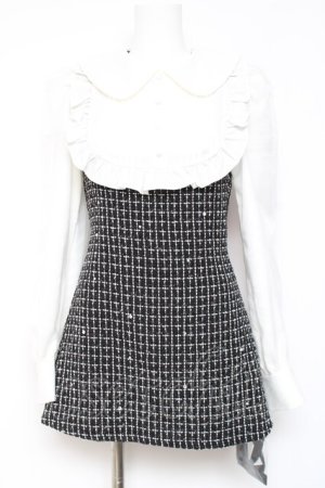 画像: Me roir / ラメツイードワンピース M 黒 Y-26-01-24-079-LO-OP-SZ-ZY