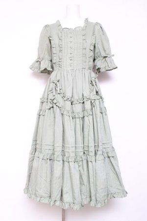画像: Chalmiere / フリルロングワンピース M ミント Y-26-01-24-081-LO-OP-SZ-ZY