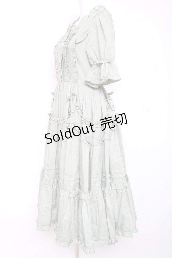 画像2: Chalmiere / フリルロングワンピース M ミント Y-26-01-24-081-LO-OP-SZ-ZY (2)