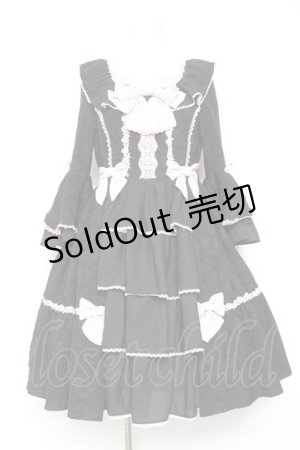 画像: axes femme kawaii / メアリー姫袖ドレス M 黒 Y-26-01-24-082-AX-OP-SZ-ZY