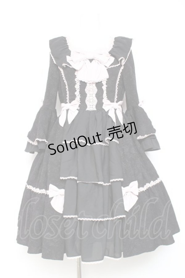 画像1: axes femme kawaii / メアリー姫袖ドレス M 黒 Y-26-01-24-082-AX-OP-SZ-ZY (1)