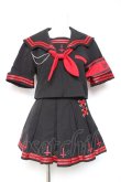 画像1: Grrr the Lipper / 魔界学園セーラーセットアップ F ブラック×レッド Y-26-01-24-083-PU-OP-SZ-ZY (1)