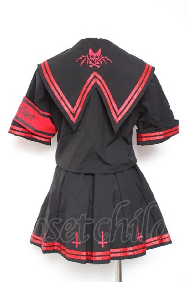 画像3: Grrr the Lipper / 魔界学園セーラーセットアップ F ブラック×レッド Y-26-01-24-083-PU-OP-SZ-ZY (3)