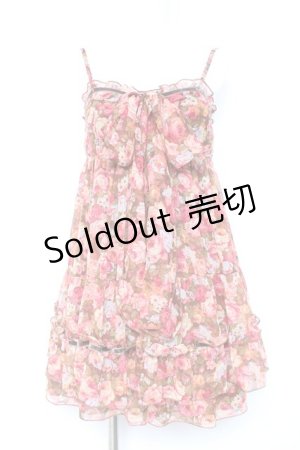 画像: LIZ LISA / フラワー柄ロンパース 0 ブラウン Y-26-01-24-086-LO-OP-SZ-ZY