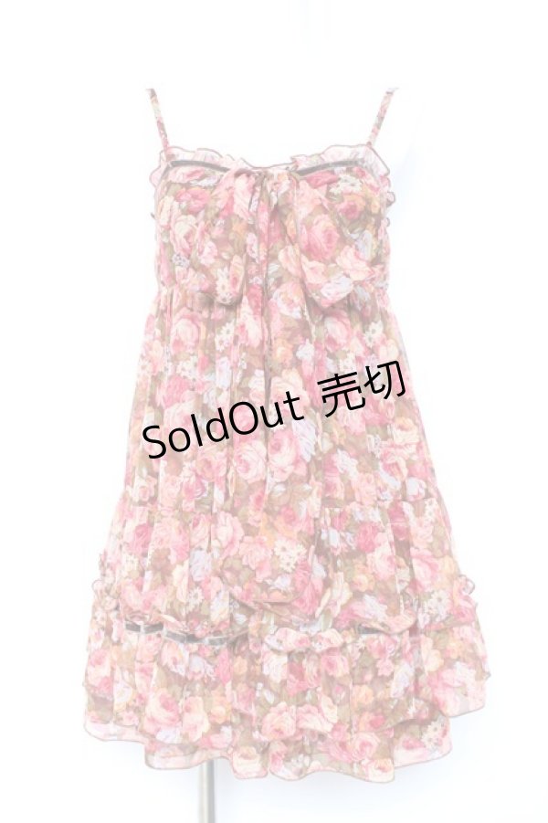 画像1: LIZ LISA / フラワー柄ロンパース 0 ブラウン Y-26-01-24-086-LO-OP-SZ-ZY (1)