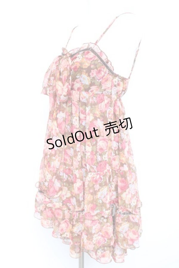 画像2: LIZ LISA / フラワー柄ロンパース 0 ブラウン Y-26-01-24-086-LO-OP-SZ-ZY (2)