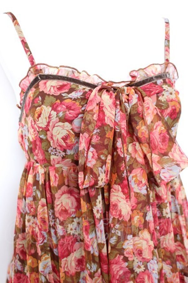 画像4: LIZ LISA / フラワー柄ロンパース 0 ブラウン Y-26-01-24-086-LO-OP-SZ-ZY (4)