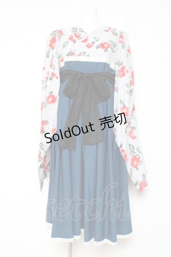 画像1: marcHenTica / 袴風ワンピース  椿 Y-26-01-24-087-LO-OP-SZ-ZY (1)